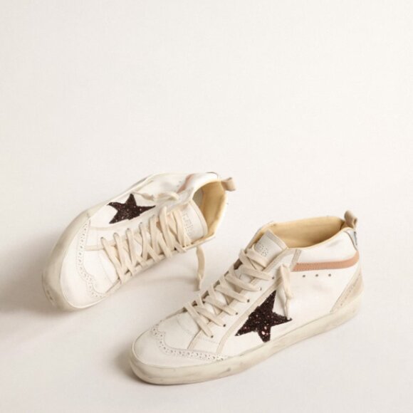 Mid Star LTD in nappa with glitter star and nude leather flash Limited Edition - Picture 3 of 4